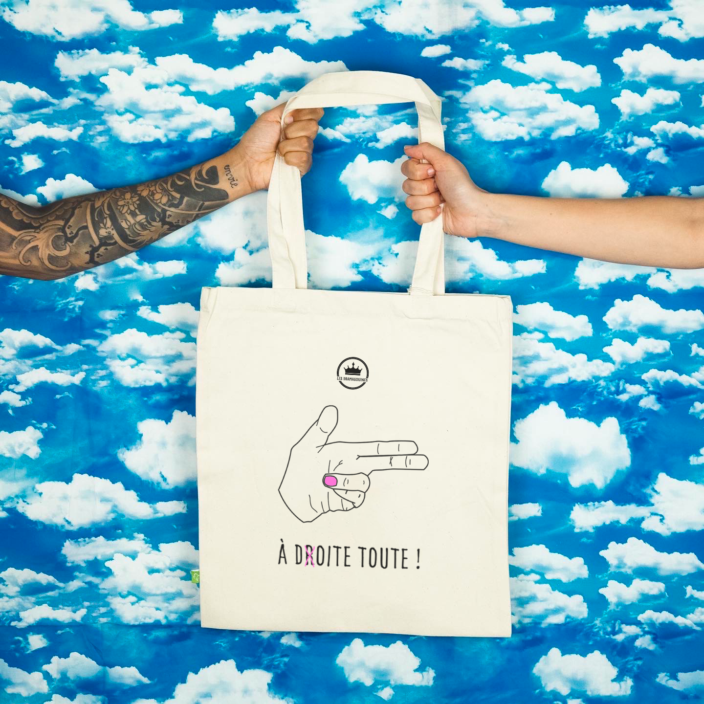 Totebag "A droite toute" 100% BIO